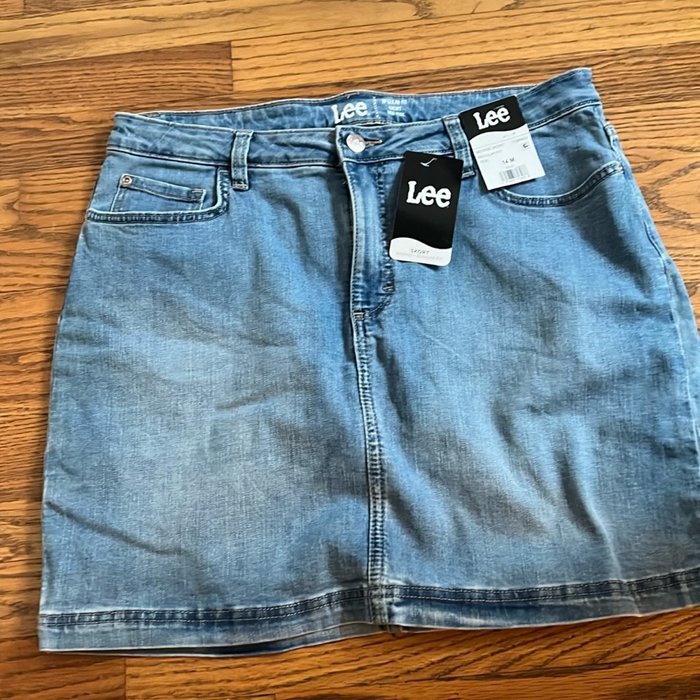 NWT Lee Blue Denim Skort Size 14